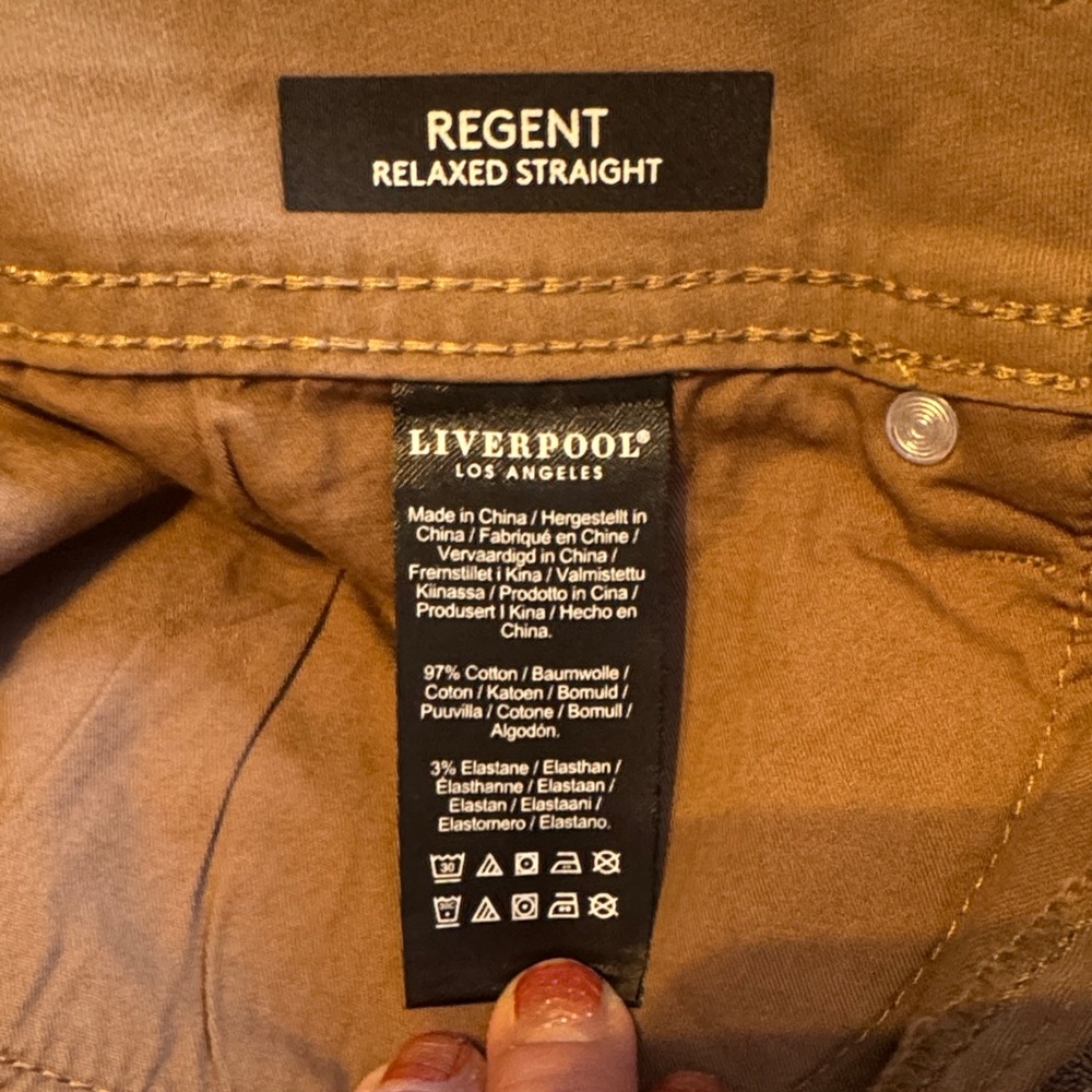 Liverpool Men's Tan Relaxed Jeans - Picture 4 of 7